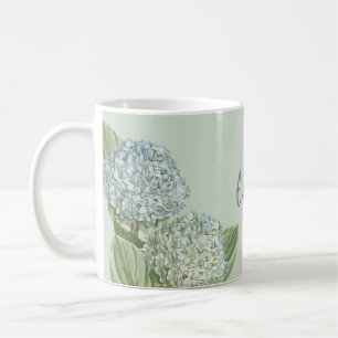 Blaues Hydrangea/Sage Green Kaffeetasse