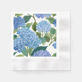 Blaues Hydrangeas Wasserfarben Serviette