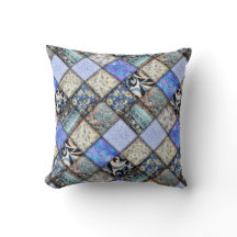 Blaues Imitat-Patchwork-Quiltmuster