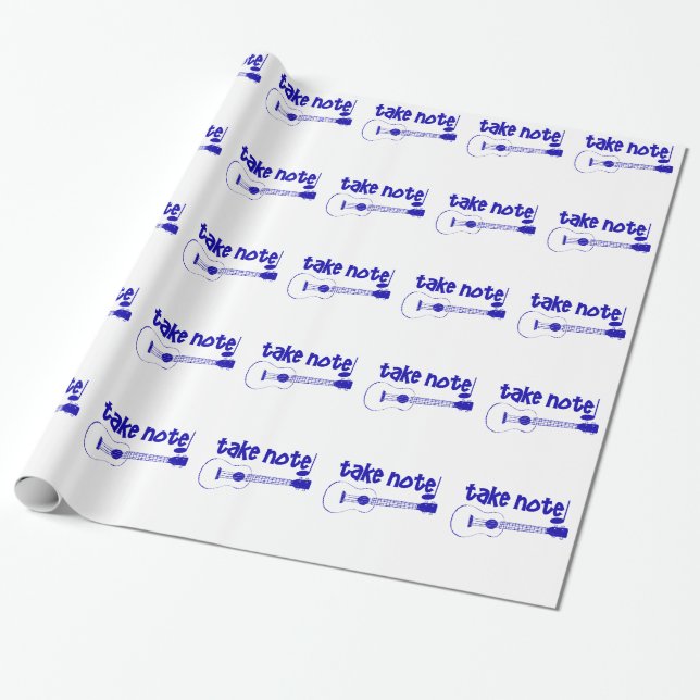 blaues Instrument Geschenkpapier (Ungerollt)