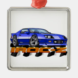 Blaues IROC Z Silbernes Ornament