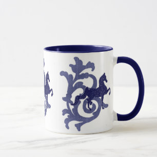 Blaues J. Mug Tasse