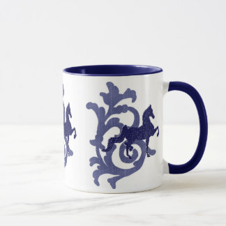 Blaues J. Mug Tasse