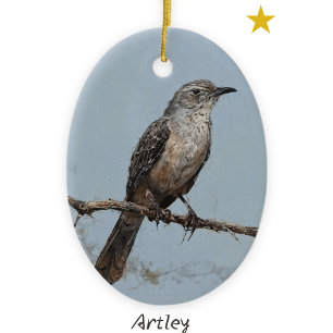 Blaues Jahr für Vogelmalerei Keramik Ornament