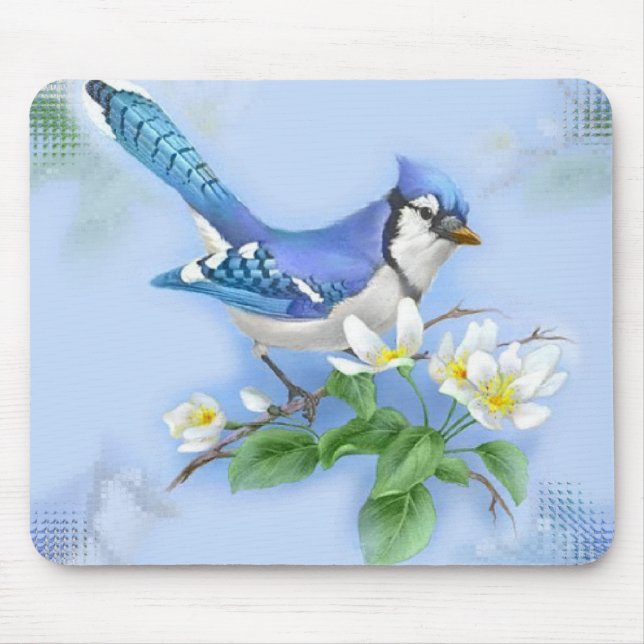 Blaues Jay Mousepad (Vorne)