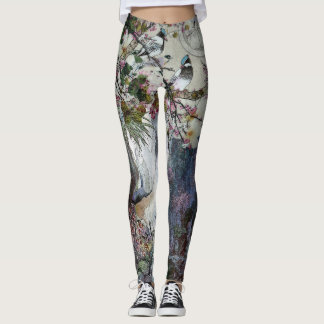 Blaues Jay Serenades Frühling Leggings