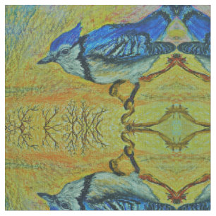 Blaues Jay Stoff
