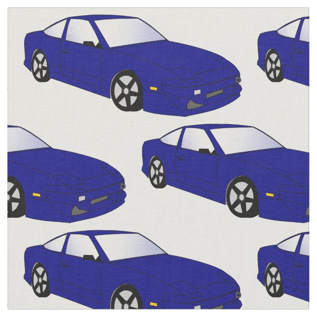 Blaues JDM Sport-Auto-Gewebe Stoff (Nahaufnahme)