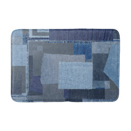 Blaues Jean Patchwork-Denim Shibori Boro Boro Badematte