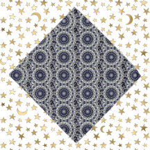 Blaues Kaleidoskop-Muster