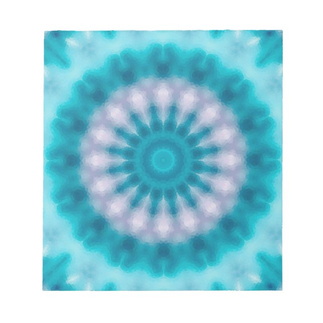 Blaues Kaleidoskop Notizblock (Vorderseite)