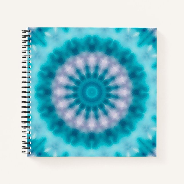 Blaues Kaleidoskop Notizbuch (Vorderseite)