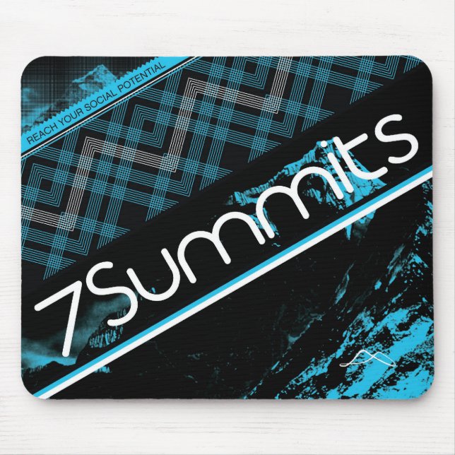 blaues kariertes 7Summits Mousepad (Vorne)