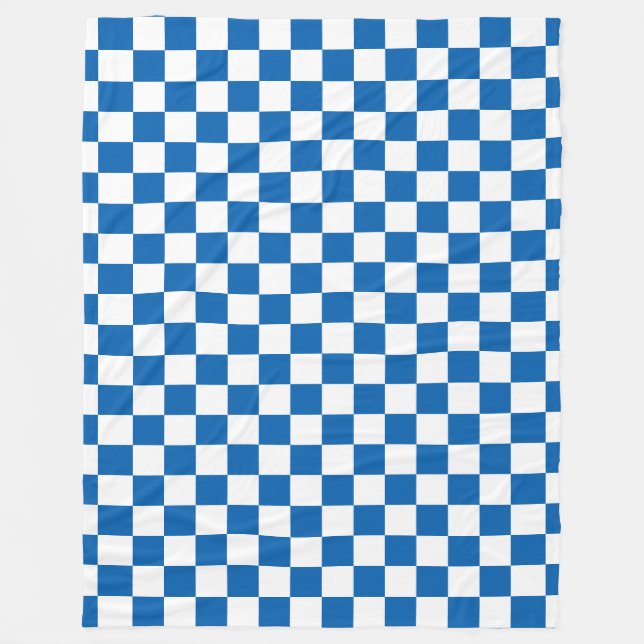 Blaues kariertes fleecedecke (Vorderseite)