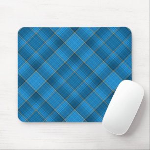 Blaues Kariertes Muster Mousepad