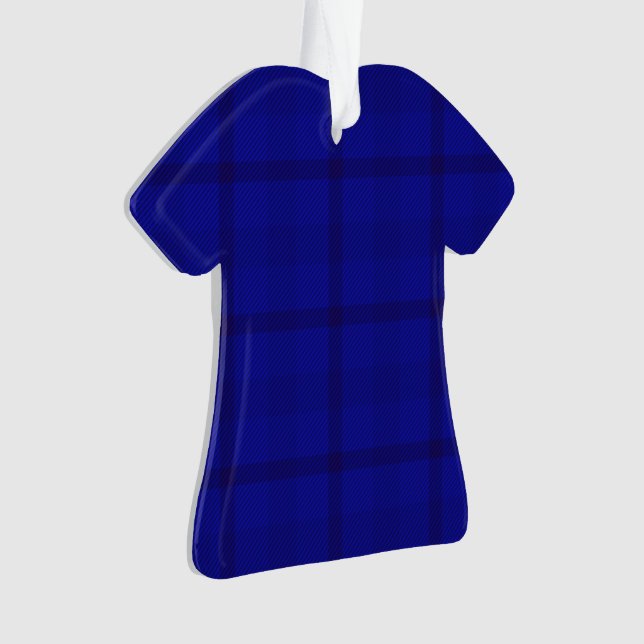 Blaues Kariertes Muster - Ornament (Vorderseite)