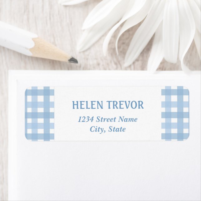 Blaues kariertes Rückgabezeichen (Insitu)