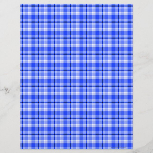 Blaues Kariertes Scrapbook (Vorderseite)
