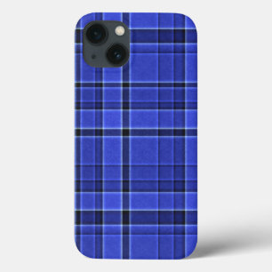 Blaues Kariertes Tartan iPhone 13 Hülle