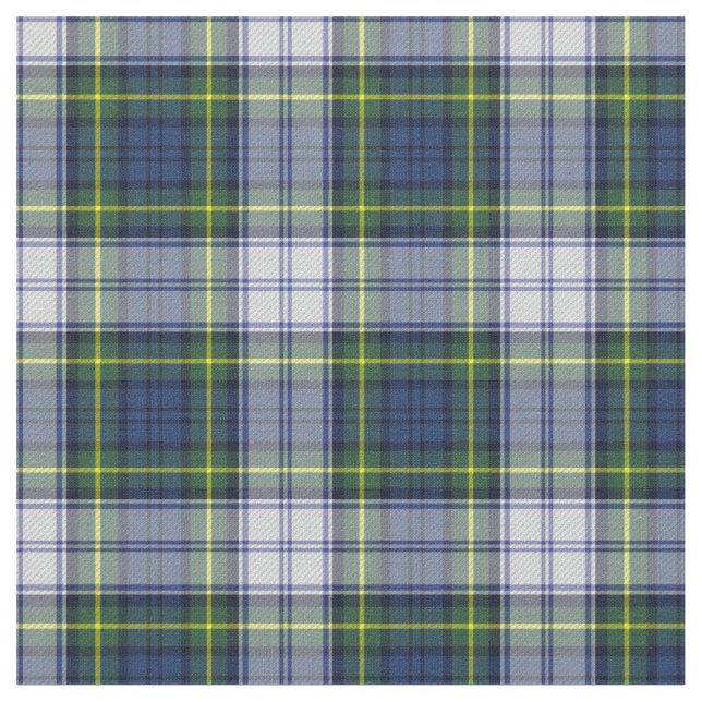 Blaues Kariertes Tartan-Gewebe Stoff (Nahaufnahme)