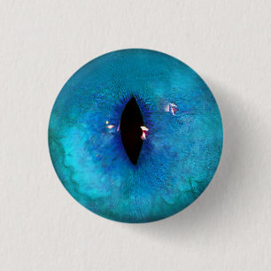 Blaues Katzenauge Button