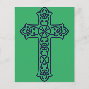 Blaues keltisches Hochkreuz