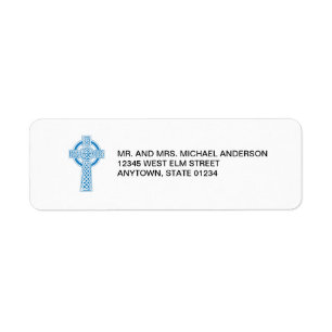 Blaues keltisches Kreuz