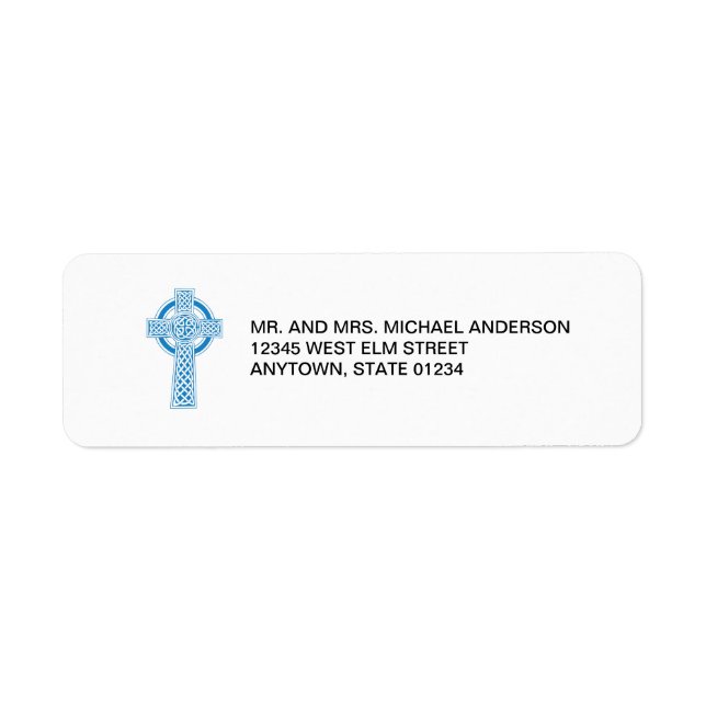 Blaues keltisches Kreuz (Vorne)