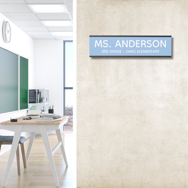 Blaues Klassenzimmertür-Schild Türschild (Von Creator hochgeladen)