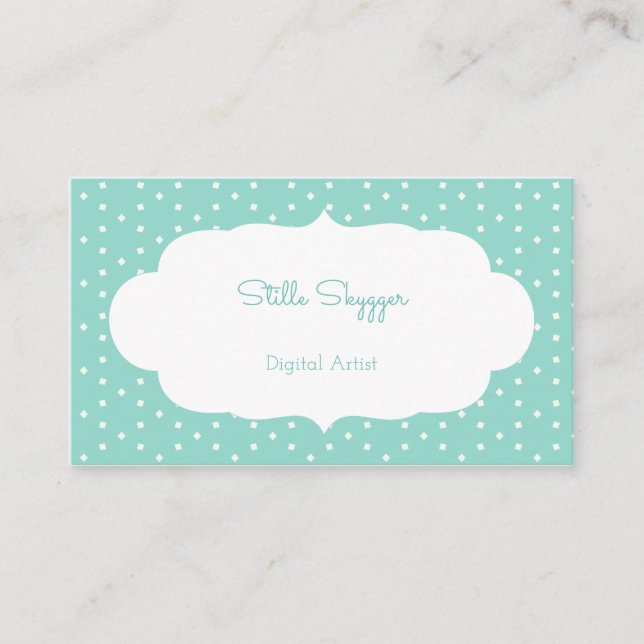 Blaues kleines Quadrat Visitenkarte (Vorderseite)