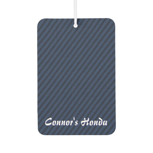 Blaues Kohlefaser Design Autolufterfrischer (Vorderseite)