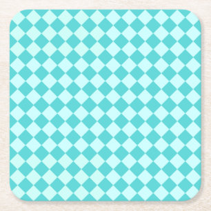 Blaues Kombinations-Diamant-Muster durch Shirley Rechteckiger Pappuntersetzer