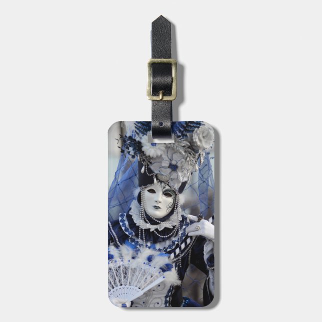 Blaues Kostüm Gepäckanhänger (Vorderseite vertikal)