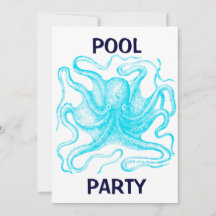 Blaues Kraken-Pool-Party