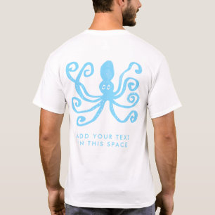 Blaues Kraken-Sporttauchen T-Shirt