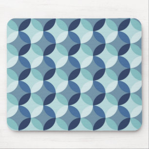 Blaues Kreis-Muster Mousepad