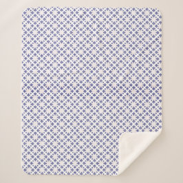 Blaues Kreuz-Anhänger-Muster Sherpadecke