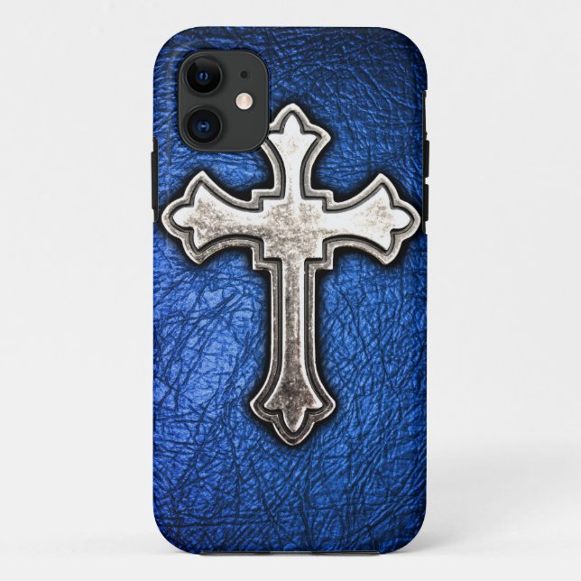 Blaues Kreuz Case-Mate iPhone Hülle (Rückseite)