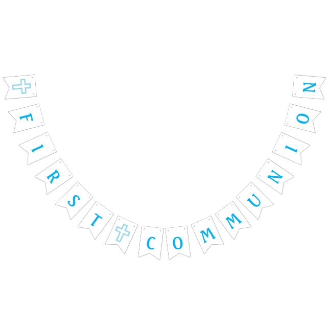 Blaues Kreuz-erste Kommunions-Fahne Wimpelkette (Alle)