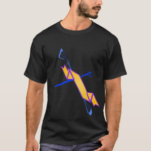 Blaues Kreuz und Gold Sash T-Shirt