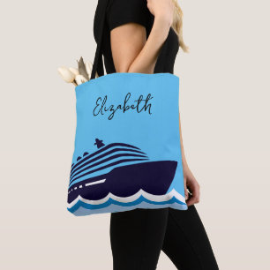 Blaues Kreuzfahrt-Themen-Tasche