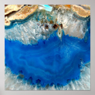 blaues Kristall Poster