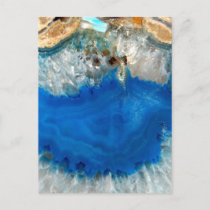 blaues Kristall Postkarte