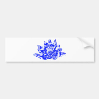 Blaues kristallenes Lotus Autoaufkleber