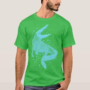 Blaues Krokodil T-Shirt