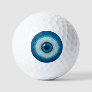 Blaues künstlerisches Böse-Augen-Design Golfball