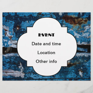 Blaues lackiertes Holz Flyer