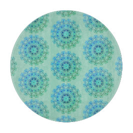 Blaues Lacy-Muster  Schneidebrett