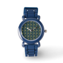 Blaues Leaf Silicone Watch - Trendy und komfortabe