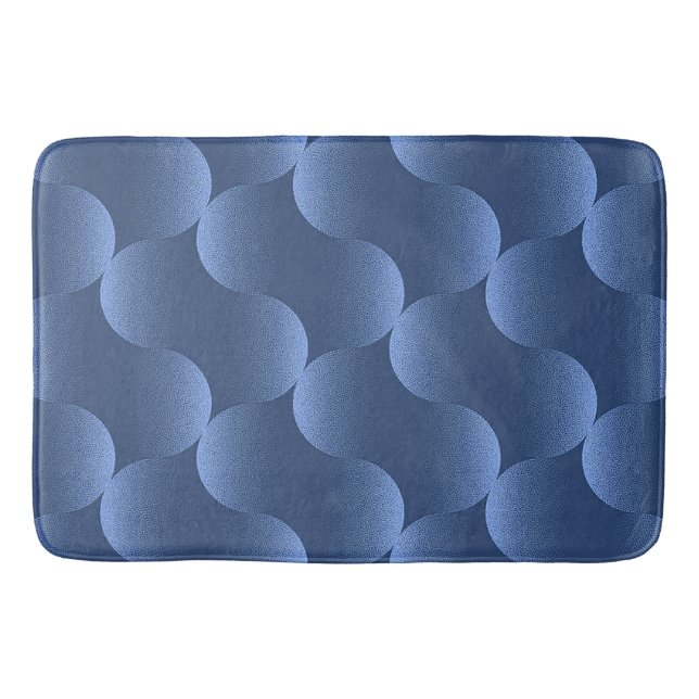Blaues, lebendiges Muster Badematte (Vorderseite)